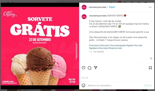 Imagem na descrição da promoção