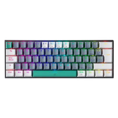 [APP] Teclado Mecânico Gamer Machenike K500-B61, RGB, Switch Huano Brown, Cinza - MAC-K500-B61GBR-WW