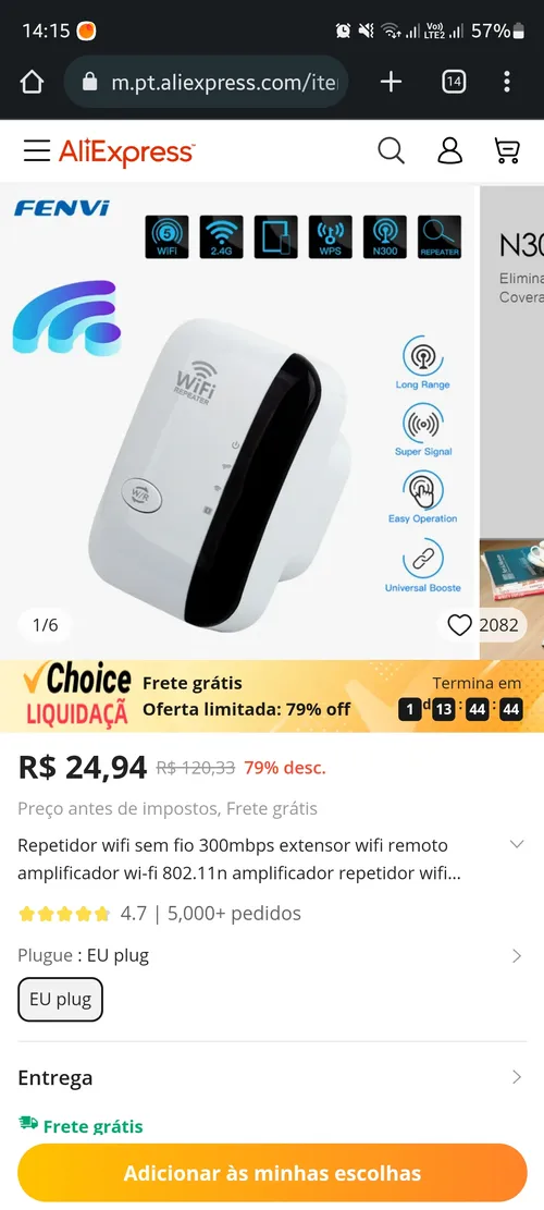 Imagem na descrição da promoção