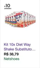 Kit 10x Diet Way Shake Substituto de Refeição 420g - Midway por R$ 39