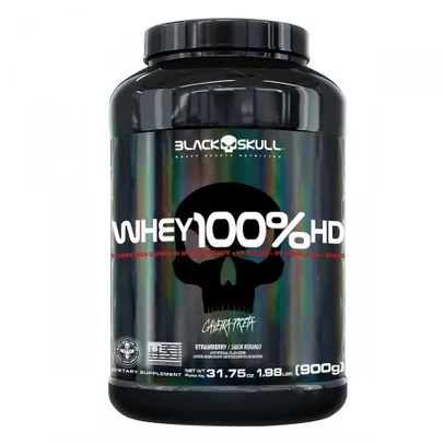 Whey 100% HD Black Skull Morango 900g