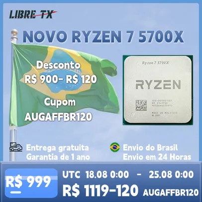 [BRASIL] Processador Ryzen 7 5700X CPU Soquete AM4