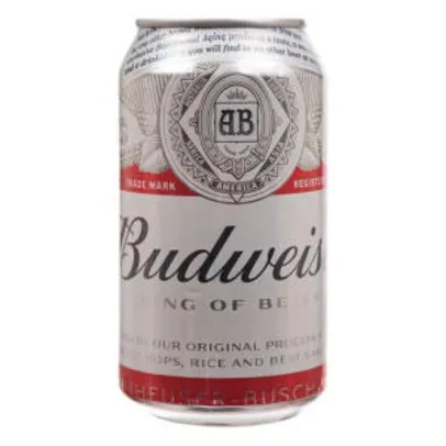 [AME R$ 2,52] Cerveja Budweiser 350ml - R$4