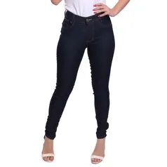 Calça Jeans Feminina Skinny Cintura Alta Cós Alto Azul