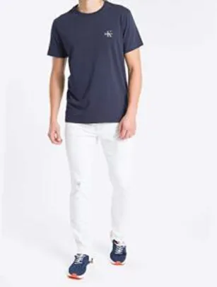 Saindo por R$ 80: Camiseta Logo Peito, Calvin Klein, Masculino, Azul, P R$80 | Pelando