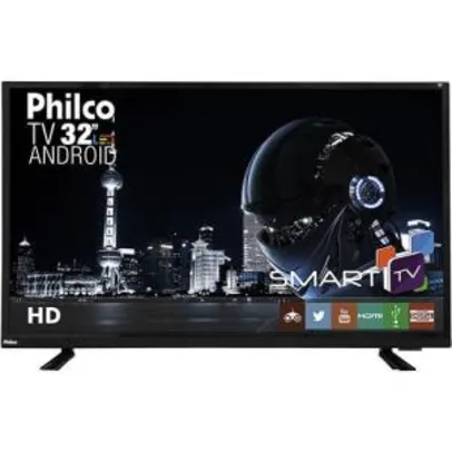 Smart TV LED Android 32" Philco Ph32e60dsgwa HD Conversor Digital 2 HDMI 2 USB por R$ 900