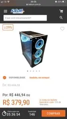 Gabinete Gamer Rise Mode Glass 06 Branco e Preto, RGB, 6x Fans Inclusas | R$400