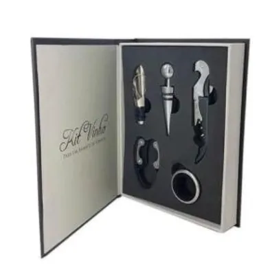 Kit para Vinho Luxo Com 5 Peças Profissional - Uny Home