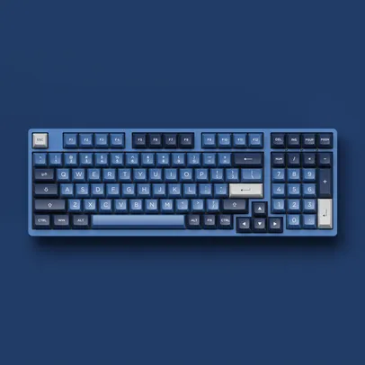 Teclado Akko 3098b por menos de R$ 300. Sem fio com Bluetooth, 2.4gh e USB-C. RGB