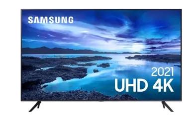  Smart TV Crystal 4K 50” Samsung UN50AU7700GXZD Wi-Fi 