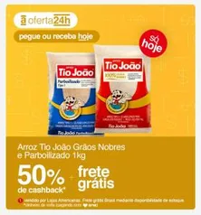 [AME 50% DE CASHBACK] Arroz Tio João Grãos Nobres e Parboilizado