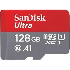 Cartão Microsd Sandisk Ultra 128gb Cl 10 80mb/s LAcrado por R$ 105