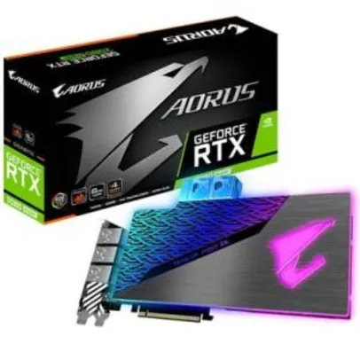 Placa de Vídeo RTX 2080 Super Waterforce GIGABYTE AORUS