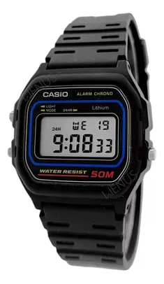 Relogio Casio Masculino Digital Preto/azul Original W-59-1vq 