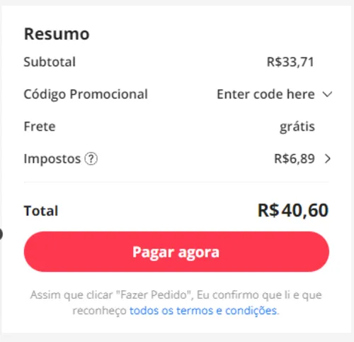 Imagem na descrição da promoção