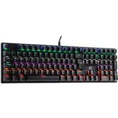 Teclado Mecânico Gamer Dazz Rapid Fire Fps Pro, Multiple Switch Outemu, RGB, ABNT2, Black | R$ 199