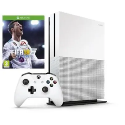 Console Xbox One 1TB + Jogo FIFA 18 - Mídia Física - R$1.350