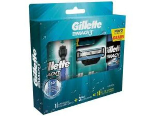 Kit de Barbear Gillette - Mach3 Aqua-Grip |