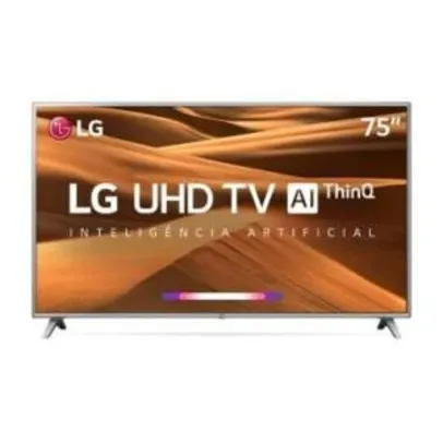 Smart Tv LG 75" LED UHD 4K Controle Smart Magic 75UM7570PSB
