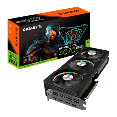 Placa de Vídeo RTX 4070 Super Gigabyte Gaming OC NVIDIA GeForce, 12GB GDDR6, DLSS, Ray Tracing - GV-N407SGaming OC-12GD