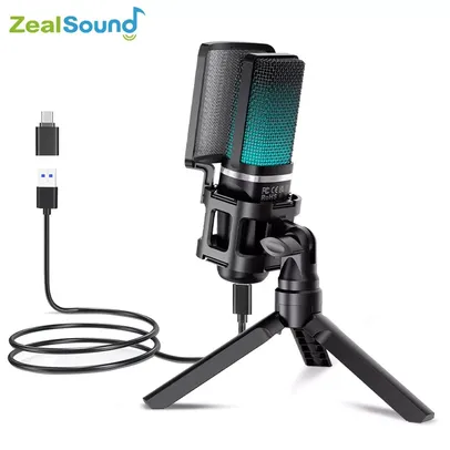 MICROFONE USB CONDENSADOR A68 - ZEALSOUND 