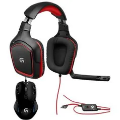 [Cartão Americanas] Combo Logitech  - Mouse G300s + Headset G230 - PC - R$197