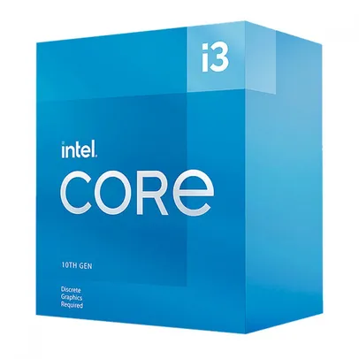 Processador Intel Core i3 10105F 3.7GHz (4.4GHz Turbo), 10ª Geração, 4-Cores 8-Threads, LGA 1200, BX8070110105F
