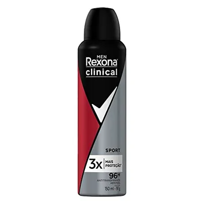 [+ por - R$12,74] Desodorante antitranspirante Aerosol Rexona Clinical Sport 150ml