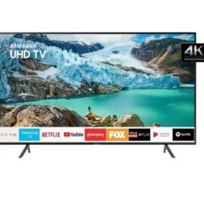 Smart TV LED 50" Samsung 50RU7100 Ultra HD 4K Conversor Digital 3 HDMI 2 USB Wi-Fi [R$200 de volta AME] R$2299