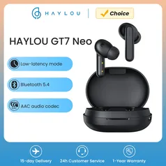 [Taxa Inclusa] Fones de Ouvido Bluetooth 5.2 HAYLOU GT7 Neo 