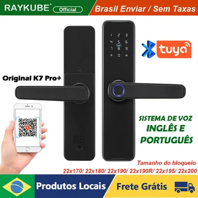 Fechadura Inteligente WiFi RAYKUBE K7 Pro+