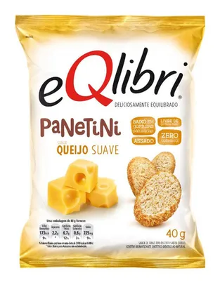 Snack Queijo Suave Eqlibri Panetini Pacote 40g | R$1