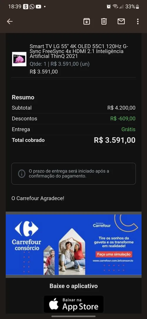 Imagem na descrição da promoção