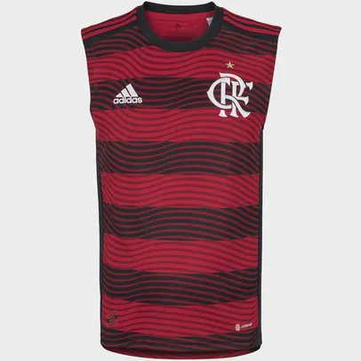 [AME R$ 97,19] Camiseta do Flamengo I Masculina Regata adidas