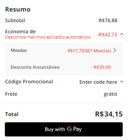 Imagem na descrição da promoção