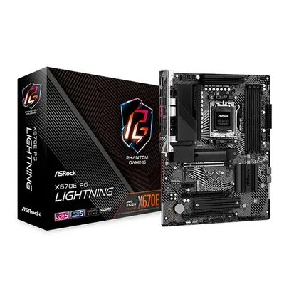 PLACA MAE ASROCK X670E PG LIGHTNING, DDR5, SOCKET AM5, ATX, CHIPSET AMD X670, X670E-PG-LIGHTNING