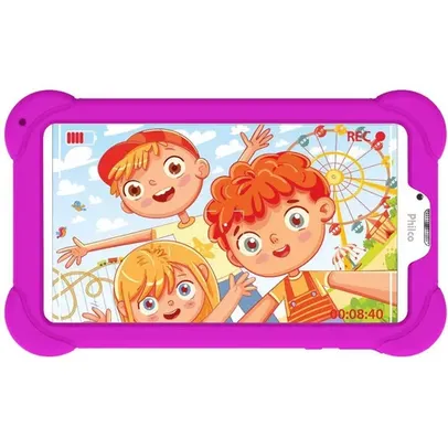 Tablet Infantil Philco PTB7SRG 1GB 3G Tela 7" Android Pie 9.0 Processador Quadcore - Rose Gold