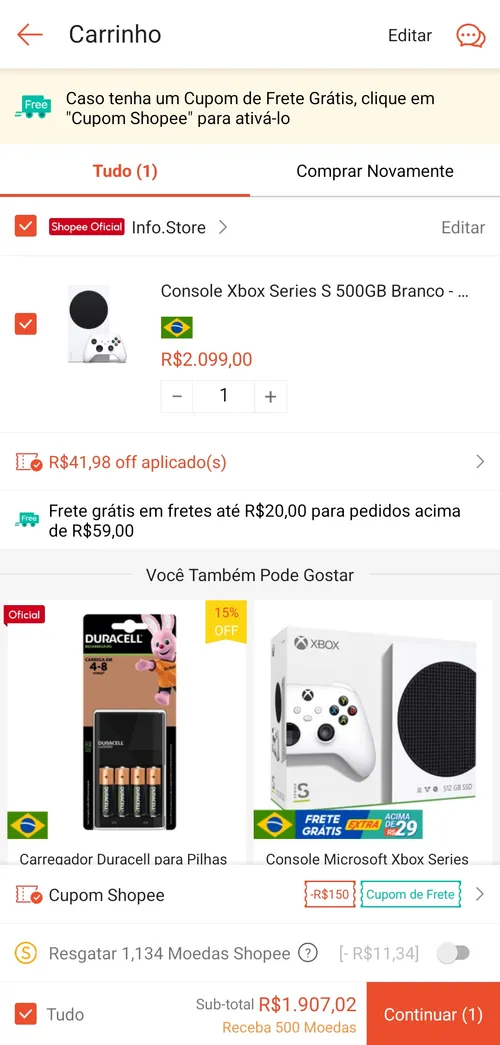 Imagem na descrição da promoção