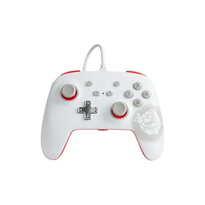 [AME R$142] Controle Fio Power-A Super Mario White Branco e Vermelho