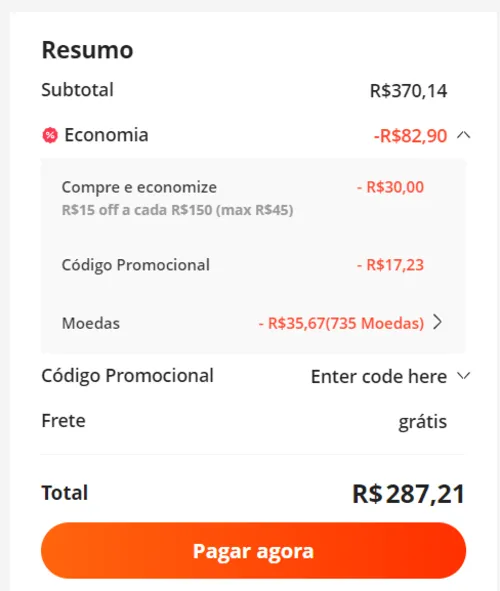 Imagem na descrição da promoção