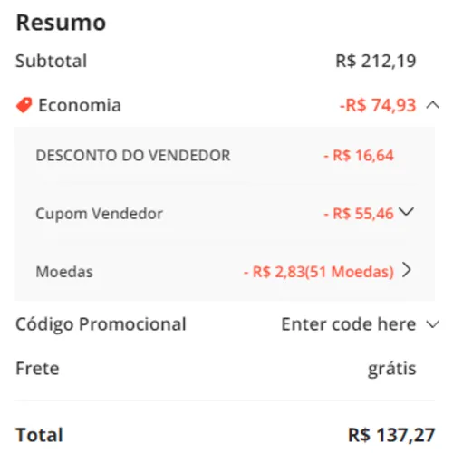 Imagem na descrição da promoção