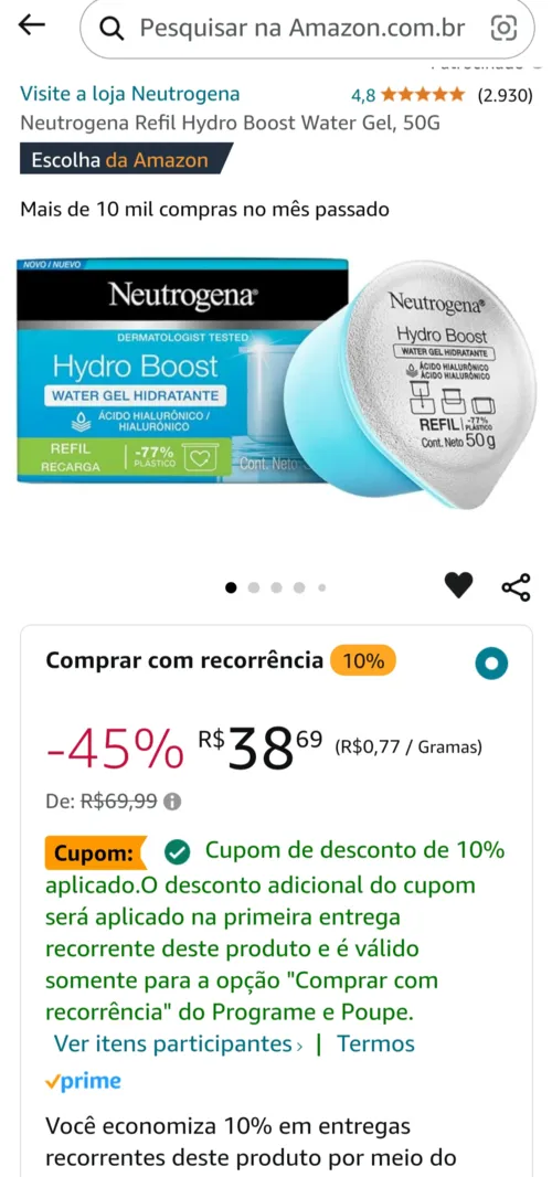 Imagem na descrição da promoção