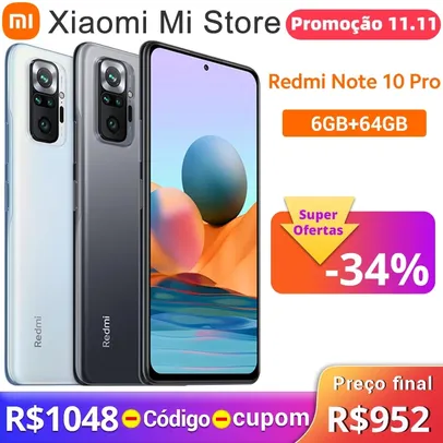 Smartphone Redmi Note 10 Pro 6GB 64GB