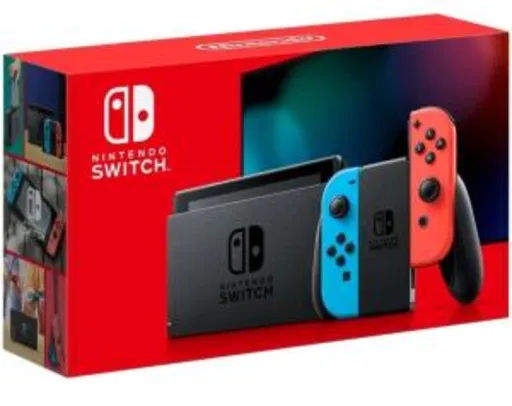 Nintendo Switch 32GB 1 Controle Joy-Con - Vermelho e Azul R$2294