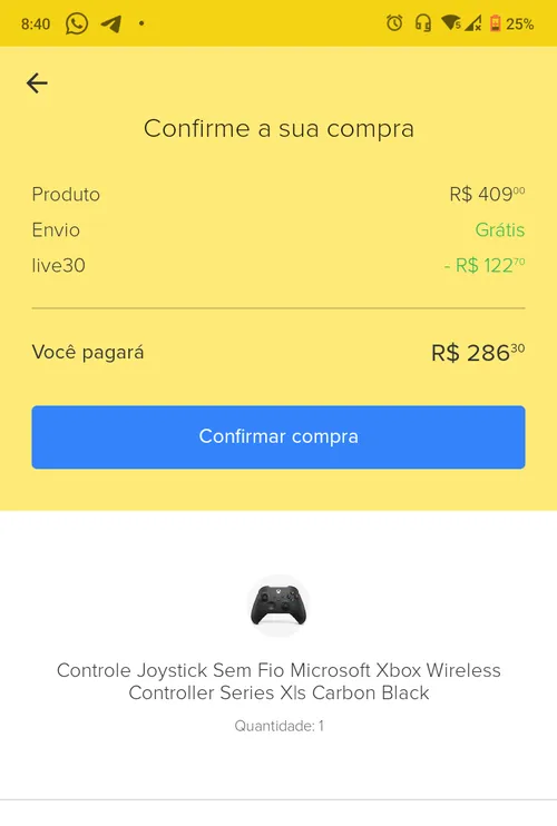 Imagem na descrição da promoção