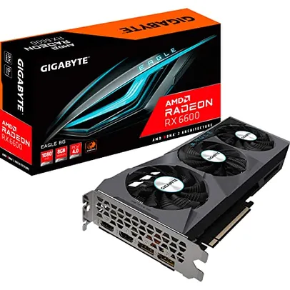 PLACA DE VIDEO GIGABYTE RX 6600 EAGLE 8GB GDDR6 128BITS GV-R66EAGLE-8GD