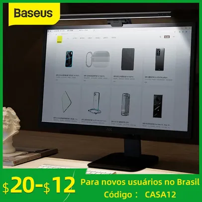 [Novo Usuário] Luminária para Monitor - BASEUS Screen Bar | R$101,86