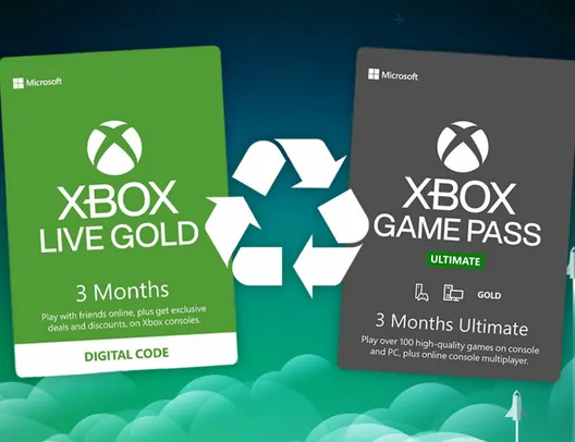 Xbox Live Gold de 12 Meses | Código digital | Converta em Game Pass