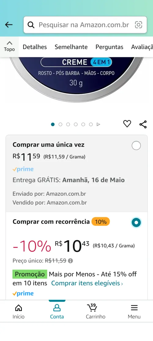 Imagem na descrição da promoção