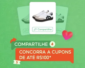 [APP Shopee] Compartilhe Produtos e concorra a Cupons de até R$ 100 off na roleta Shopee